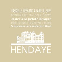 Tableau sur toile Hendaye vison 30x30 cm