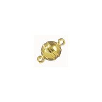 Fermoir magnétique, rond, 7 mm ø, or, 1 pièce