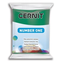 Pâte polymère - Opaque - A cuire - Pâte à modeler - Émeraude - Bloc de 56g - Cernit - Number one