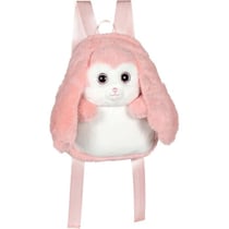 Peluche - Fluffy Bag – Sac à Dos en Peluche – Lapin Rose & Blanc – 30 cm