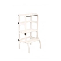 Tour d'apprentissage – table Step'n'Sit blanc fermoirs laiton - Ette tete