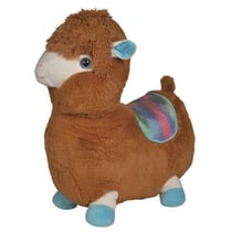 Grande peluche bernard le lama brun 73cm - nicotoy