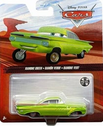 Vehicule cars ramone vert - voiture miniature - mattel - hfb39