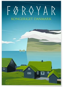 Affiche Îles Féroé | A3 : 29,7x42cm