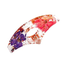 Bague de lecture en résine forme arc-éclat floral