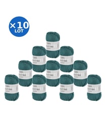 Lot de 10 pelotes QUATTRO de Lang Yarns – 500 g de coton mercerisé 88 Bleu