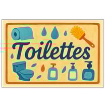 Plaque de porte métal toilettes