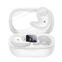 Avizar Écouteurs sans Fil Bluetooth 5.3 Stéréo avec Basses et Réduction du bruit Active Blanc