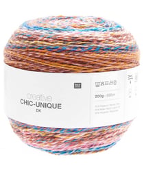 Pelote de laine à tricoter Creative Chic Unique DK - 200GR - Rico Design 009 Flames multicolore
