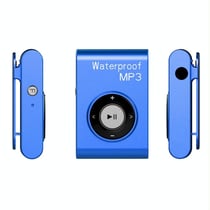 Lecteur MP3 Étanche IPX8 Avec Écouteurs FM 8GB Pour Natation et Plongée Bleu YONIS