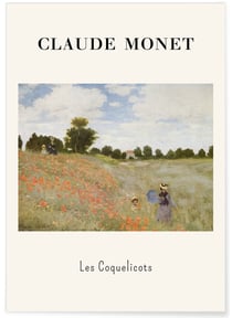 Affiche Claude Monet - Les Coquelicots | A3 : 29,7x42cm