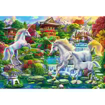Puzzle le jardin enchante des licornes 1500 pieces - animaux fantastiques - castorland