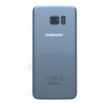 Samsung Cache Batterie Original pour Galaxy S7 edge avec Adhésif Double Face Bleu