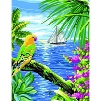 Princesse - Canevas antique Les tropiques Rafael Angelo 50x65cm