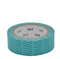 Masking tape - Rayure diagonale vert - 7 m x 15mm
