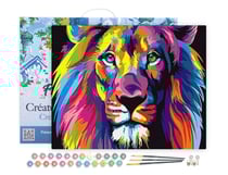 Peinture par Numéro Figured'Art avec Cadre - Lion Pop Art - Kit de Loisir Créatif DIY Numéro d'Art Complet - 40x50cm toile tendue sur châssis