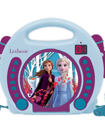 Lecteur CD portable avec 2 microphones Reine des Neiges