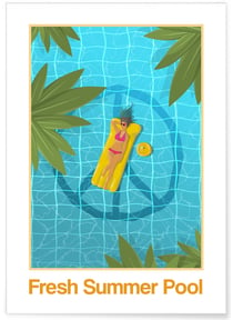 Affiche Fresh Summer Pool | A3 : 29,7x42cm