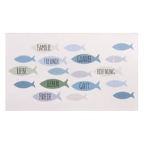 Motif de cire Poissons, bleu - vert clair, 8,5x5cm, 1 pce
