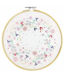 Kit Diamond Painting "Couronne florale scintillante" - Rico Design Blanc