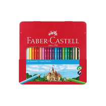 Lot de 6 boîtes métal de 24 crayons de couleur hexagonaux FABER-CASTELL