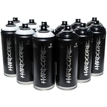 Lot 12 Bombes Peinture Mtn Hardcore Noir Et Blanc
