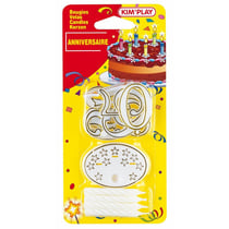 Bougies d'anniversaire - Chiffres en plastique - 8 bougies - Pour gâteau