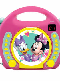 Lecteur CD portable avec 2 microphones Disney Minnie