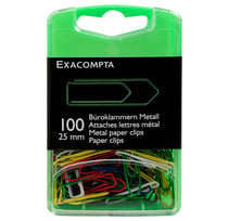 Boîte de 100 attaches lettres couleur 25mm - Exacompta