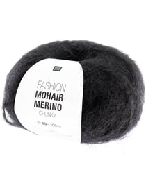 Laissez-vous Envelopper de Luxe : Pelote de Laine FASHION MOHAIR MERINO CHUNKY - Rico Design 08 Noir