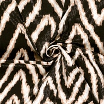 Tissu Satin imprimé Relief léo sur fond Noir