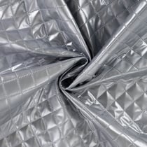 Tissu Matelassé métallisé uni Argent