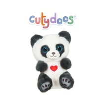 Peluche - Peluche Panda gris ardoise "Cutydoos Love" - 13 cm