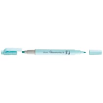 Lot de 10 surligneurs double pointe PENTEL Illumina Flex Pastel - Bleu clair pastel
