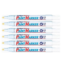 Lot de 6 marqueurs peinture permanents - ARTLINE - Pointe conique 2,3 mm - Blanc
