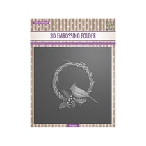 Embossing folder classeur de gaufrage 15 x 14,5 cm CHRISTMAS BIRD 58