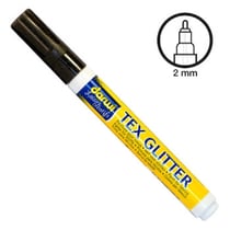 Feutre peinture pour tissu Noir pailleté
