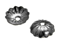 100 Coupelles Perles Intercalaire metal argente fonce 5 mm - creation bijoux