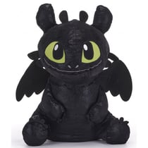 Peluche krokmou dragon noir 23 cm - peluche licence dragons