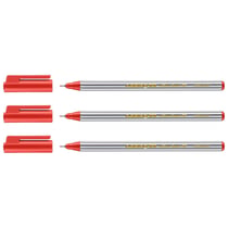 Lot de 3 Feutres fins 0,3 mm EDDING 89 Office Liner - Rouge