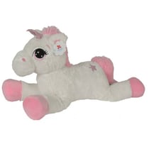 Peluche licorne geante blanche 80cm - animaux fantastique - nicotoy - 5831417
