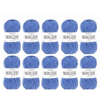 10 pelotes de laine - Azur - 100% acrylique - Bergère de France - Barisienne