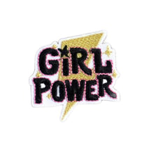 Lot de 3 écussons  message girl power 4cm x 4,6cm