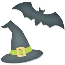 Matrices de découpe - Chauve-souris & chapeau de sorcière - 3 Bigz Plus Dies - Sizzix