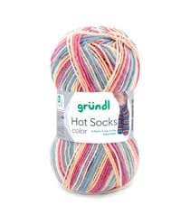 Laine à chaussettes à tricoter HOT SOCKS COLOR - Grundl - certifiée Oeko-Tex 410 Multicolore