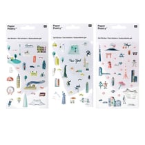 Stickers gel transparent - Londres, New-York, Tokyo