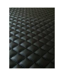 Tissu simili cuir matelassé de 140 cm de largeur 0 Noir vendu par 50 cm
