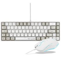 Pack clavier souris gamer THE G-LAB - Combo Hydrogen - AZERTY - Blanc/Gris - Filaire - 0,71 kg