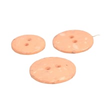 Bouton rond bouteilles recyclées 2 trous orange saumon