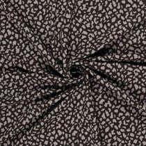 Tissu Crêpe de Viscose Séléné moucheté Gris ardoise sur fond Noir